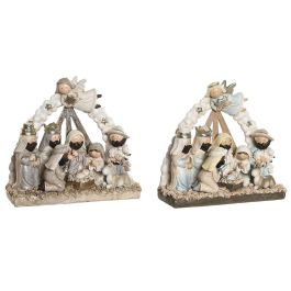 Belén de Navidad DKD Home Decor Azul Blanco Marrón Resina 23,5 x 8 x 20,5 cm (2 Unidades) Precio: 54.68999987. SKU: B1HCXHN48H