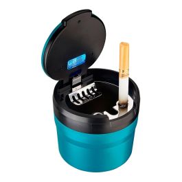 Cenicero redondo con led, colores surtidos, ø8 x 7 cm