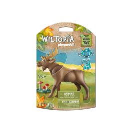 Playmobil Wiltopia Alce Ecológico con Tarjeta de Animal y Accesorios para Niños