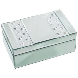 Caja-Joyero Alexandra House Living Transparente Cristal Espejo 21 x 9 x 13 cm