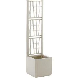 Jardinera - ETHICA - Tiza - Cuadrada con enrejado - 38 L - STEFANPLAST Precio: 58.49999947. SKU: B1CLETTAMH