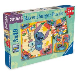RAVENSBURGER Puzzle Disney Stitch 3x49 piezas 21x21cm para +5 años