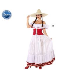 Disfraz Mejicana Vestido Blanco Adulto XL Disfraz Mejicana Vestido Blanco Adulto XL