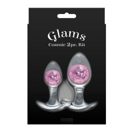 Plug Anal NS Novelties Glams Rosa 2 Piezas (7 cm) (8 cm)