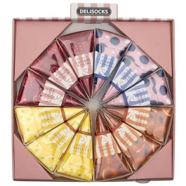 The Concept Factory Calcetines de Tarta Surtidos Fresa, Limón, Arándano, Albaricoque - Talla 36-40