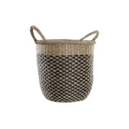 Cesta Colonial DKD Home Decor Natural Negro 31 x 30 x 31 cm (4 Unidades) Precio: 85.49999997. SKU: B1AR7KGWAG