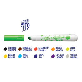 Carioca Rotulador Perfumado Punta Maxi Lavable Caja 10 Unidades Colores Surtidos