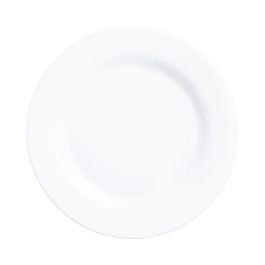 Arcoroc Set 6 Platos Llanos Intensity White de Vidrio Templado Blanco 24 cm