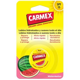 Carmex Bálsamo Labial Hidratante Sandía SPF 15 para Labios Agrietados, Secos y Dañados - Tarro 7.5g Uso Diario
