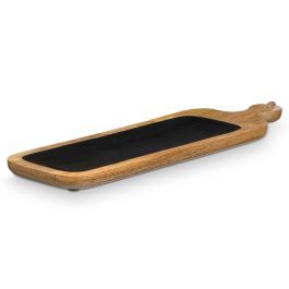 Bandeja rectangular con asa de madera mango negro Giftdecor 50x14 cm (6 Unidades) Bandeja rectangular con asa de madera mango negro Giftdecor 50x14 cm (6 Unidades)