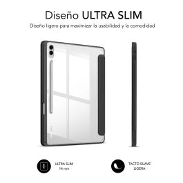 SUBBLIM SUBCST-5SC510 Funda para Tablet Samsung Galaxy Tab S9+/S9 FE+ 12.4" (31.5 cm) Folio Negro Transparente con Slot S Pen