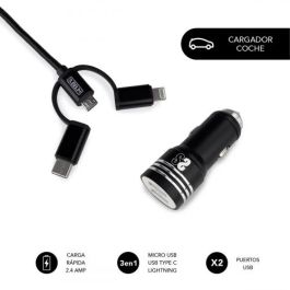 Cargador de Coche USB Universal + Cable USB-C Subblim SUB-CHG-4CC002 Negro 12 W Precio: 10.95000027. SKU: S5622284