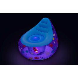 Bestway Sillon Hinchable con Luces Led Espacial 72x72x64 cm +3 Años Interior y Jardin 75122