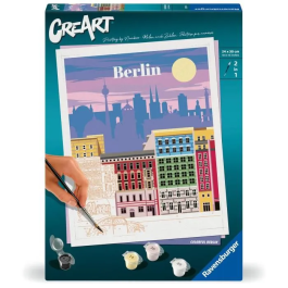 Ravensburger Pintar por Números 25521 para Adultos, Lienzo Berlín 24x30 cm
