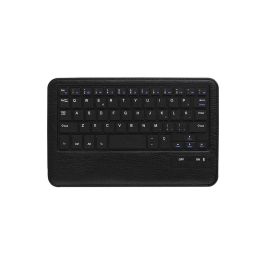 Phoenix Technologies Funda Universal con Teclado Bluetooth para Tablet 7-8", Negro - Piel Sintética, Soporte Ajustable