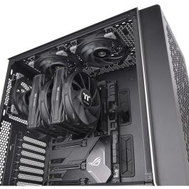 Thermaltake TOUGHAIR 710 Cooler de Aire para Procesador Negro, Doble Ventilador 14cm, Silencioso 23.9 dB, CPU, Rendimiento 250W