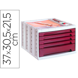 Archivo 2000 Fichero Cajones Sobremesa 305x370x215 mm Bandeja Organizadora Superior 5 Cajones Burdeos Opaco Precio: 53.58999976. SKU: B1H5H6XVHS