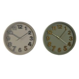 Reloj Pared Urban DKD Home Decor Verde Gris 4 x 30 x 30 cm (2 Unidades)
