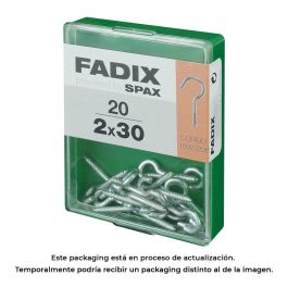 Fadix Hembrilla Abierta Zincada 2,0x30mm - Caja con 20 Unidades