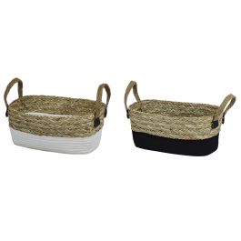 Cesta DKD Home Decor Negro Blanco 20 x 16 x 36 cm (2 Unidades) Precio: 28.49999999. SKU: S3028882