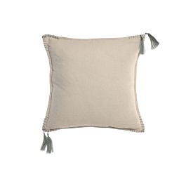 DKD Home Decor Cojín Boho de Algodón y Yute Natural Verde con Borlas 45 x 45 cm (2 Unidades) Precio: 20.50000029. SKU: B1GT9QTEEN