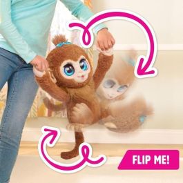 furReal 28113 Peanut el Mono Interactivo: Peluche Caminador con 100+ Reacciones, Sonidos y Acciones como Caminar, Sentarse, Beber - 38 cm