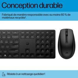 HP 655 Teclado y Ratón Inalámbrico – 20+ Teclas Personalizables, Ratón con Seguimiento Preciso, Materiales Reciclados, Fácil Limpieza
