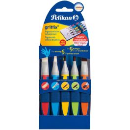 Pelikan griffix Starter Set 5er - Juego de 5 Pinceles Sintéticos Chatatos/Planos - Azul, Verde, Naranja, Rojo, Amarillo Precio: 30.79000001. SKU: B1D5EGK9QT