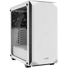 Be Quiet Pure Base 500 Window Blanco - Caja de PC con panel superior intercambiable, ventiladores Pure Wings 2, tapetes aislantes y soporte para refrigeración líquida.