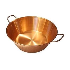 BAUMALU Cuenco de mermelada de cobre 38 cm asas de acero inoxidable 12/10 - aproximadamente 9 litros BAUMALU Cuenco de mermelada de cobre 38 cm asas de acero inoxidable 12/10 - aproximadamente 9 litros
