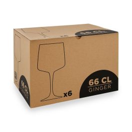 Caja 6 Copas de Vidrio Tensionado Combinado Ginger 66 cL Fabricado en España