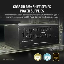 Corsair Rm1000X Fuente Alimentación PC 1000W 80 PLUS Gold Modular ATX 3.0 de Alto Rendimiento para Gaming