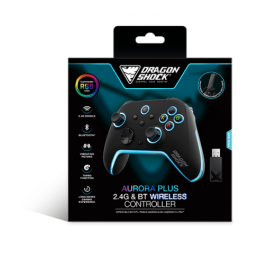 Dragonshock 148048 Aurora Plus Gamepad Negro Bluetooth/RF/USB para Android, PC, PS3, iOS - Analógico/Digital