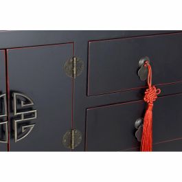 Consola Oriental DKD Home Decor Negro Rojo 26 x 83 x 63 cm