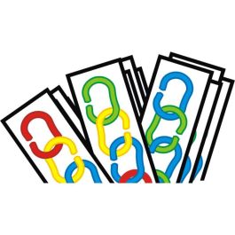 MINILAND Bote Cadenas 120pzs para Niños de 2-5 Años, Eslabones de Calidad para Actividades de Seriación y Clasificación