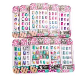 Set creativo para uñas con 20 unds.24 modelos y tamaños diferentes 8,2x14x1 cm - modelos surtidos Set creativo para uñas con 20 unds.24 modelos y tamaños diferentes 8,2x14x1 cm - modelos surtidos