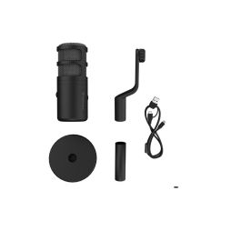 GENESIS Radium 350D Micrófono para PC Negro, USB, Audio Podcast 24 bits 192 kHz, Dinámico con Filtro Antipop Integrado