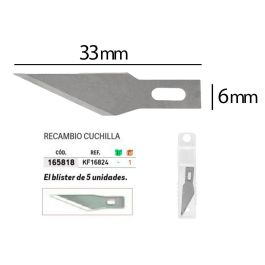 Repuesto Bisturi Q-Connect Para Modelo Kf00289 Blister 5 Unidades