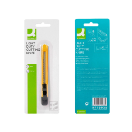 Q-connect Cúter XD-04 Plástico Estrecho Cuchilla 9 mm Clip Blíster 1 Unidad