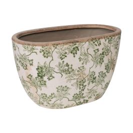 Jardinera Romimex Verde Beige Porcelana Acabado envejecido 27 x 16 x 15 cm Precio: 39.79000058. SKU: B1HNFBPCEF