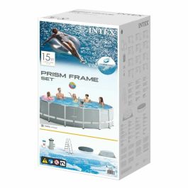 Intex Piscina Prism Frame Redonda 457x122 cm con Bomba Filtro, Escalera y Liner de PVC Intex Piscina Prism Frame Redonda 457x122 cm con Bomba Filtro, Escalera y Liner de PVC