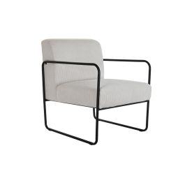 Sillón DKD Home Decor Negro Poliéster Blanco Hierro (64 x 74 x 79 cm) Precio: 337.5000002. SKU: S3034150