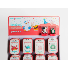 Imaginovo Expositor Pasta para Modelar Set de Colores con 20 Ganchos y 64 Unidades, 620x1300x500 mm