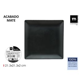 Bandeja Melamina Black 21.3x21.3x2 cm La Mediterran - Inde (12 Unidades) Precio: 29.49999965. SKU: B1HL68PPTL