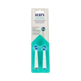 KIN TOTAL CLEAN Cabezal Cepillo Eléctrico Universal Recambio, Limpieza Eficaz de Dientes y Encías con Cerdas Indicadoras 2 unidades Precio: 12.50000059. SKU: S0596435