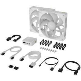Corsair CO-9051040-WW Ventilador Doble iCUE LINK RX140 RGB Max White para Refrigeración PC