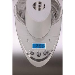 Ariete Heladera Gran Gelato Metal 693 Auto Refrigerante con Compresor Interno y Pantalla LCD para Helados Caseros