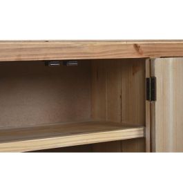 Mueble de TV Home ESPRIT Negro Natural Abeto Madera MDF 130 x 24 x 51 cm