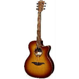 LAG Guitarra Acústica Auditorium Cutaway Tramontane 118 A/E Electroacústica Brown Shadow