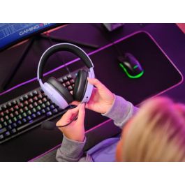 Trust GXT 490P FAYZO Auriculares Alámbricos Gaming USB Sonido Envolvente 7.1 Micrófono RGB Negro/Púrpura